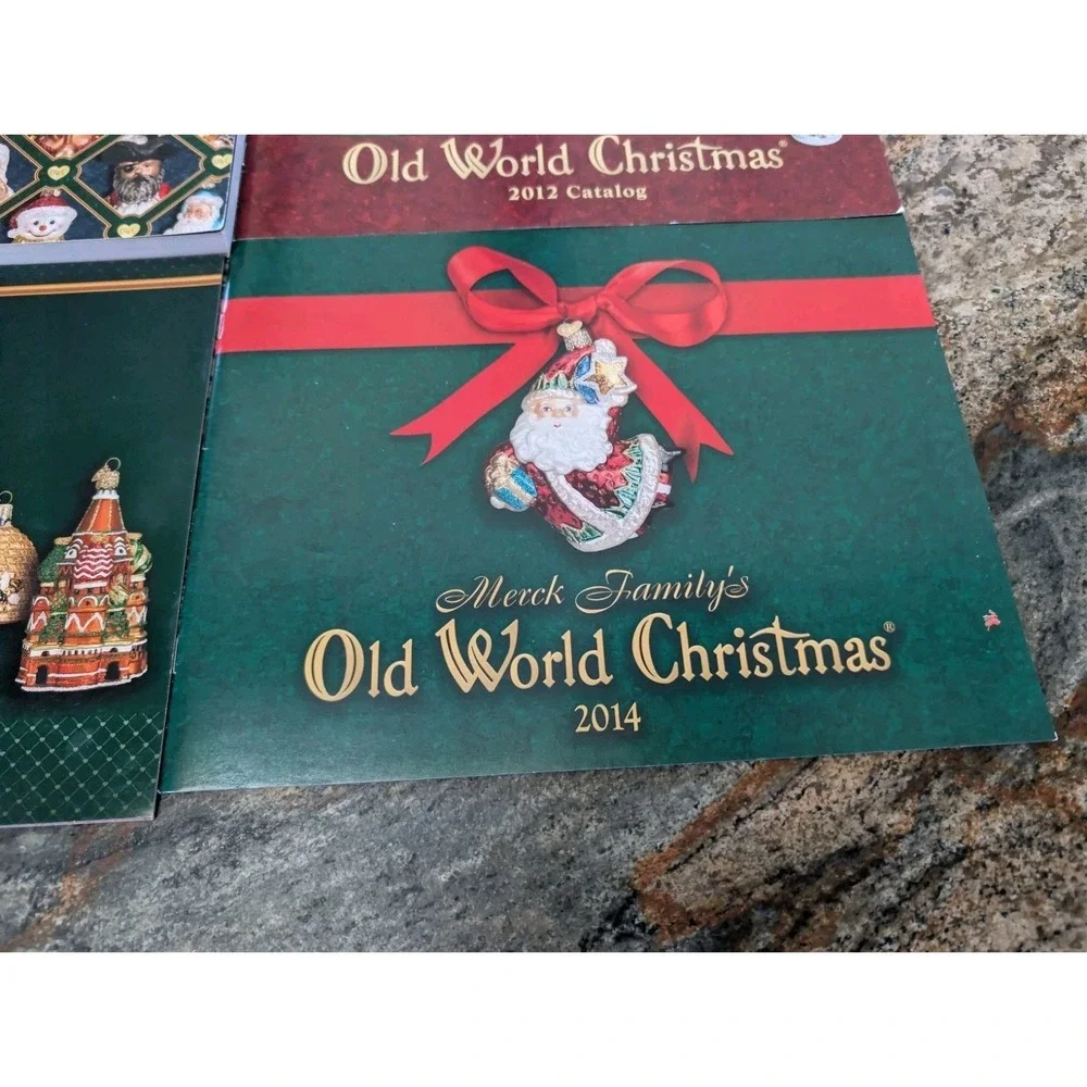 Old World Christmas Catalogs Books 2009 2012 2013 2014 Merck Glass Ornament USED